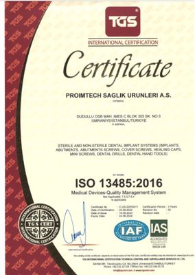 ISO Certificate